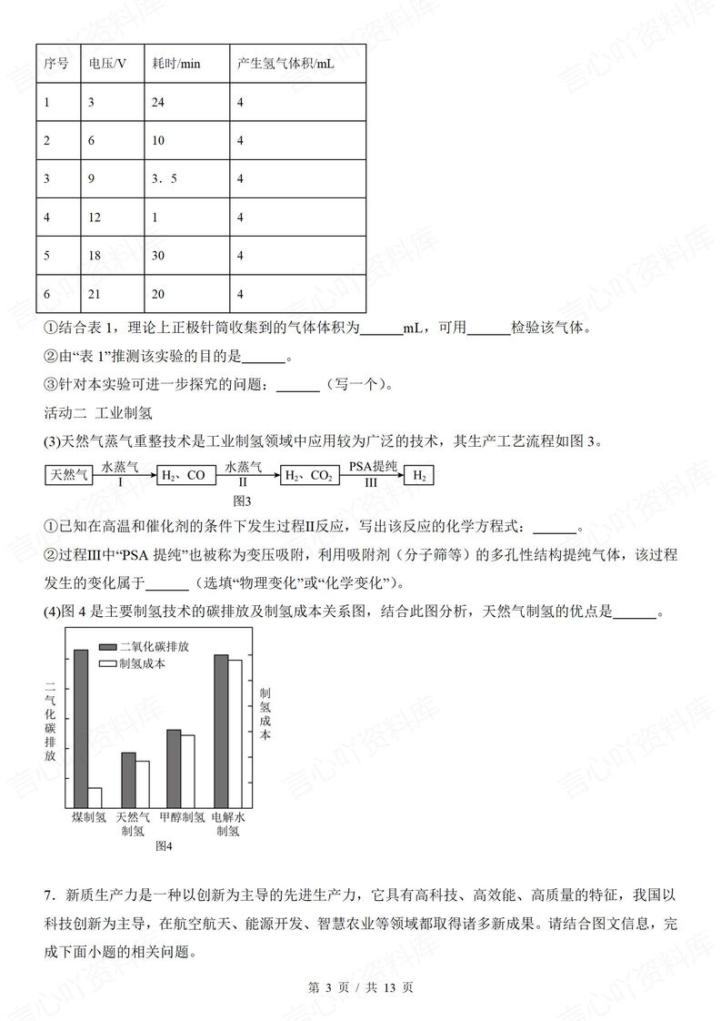 初中化学-2025年中考热点新质生产力专题练习插图初中化学2