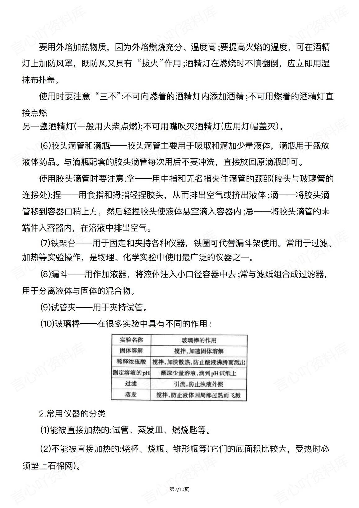 初中化学-中考专题复习实验室仪器操作及使用总结插图初中化学1
