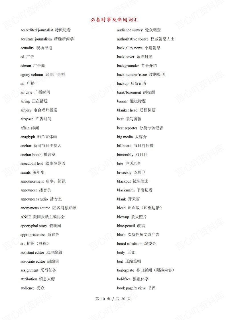 初中英语-2025中考语篇理解核心介词短语及时事新闻词汇汇总插图初中英语4