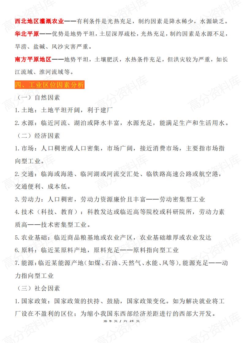 高中地理 | 13大高考地理常见区位因素分析插图高中地理5
