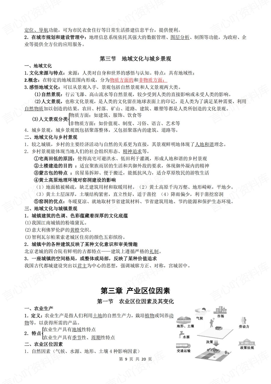 高中地理-必修二章节知识点归纳梳理插图高中地理5