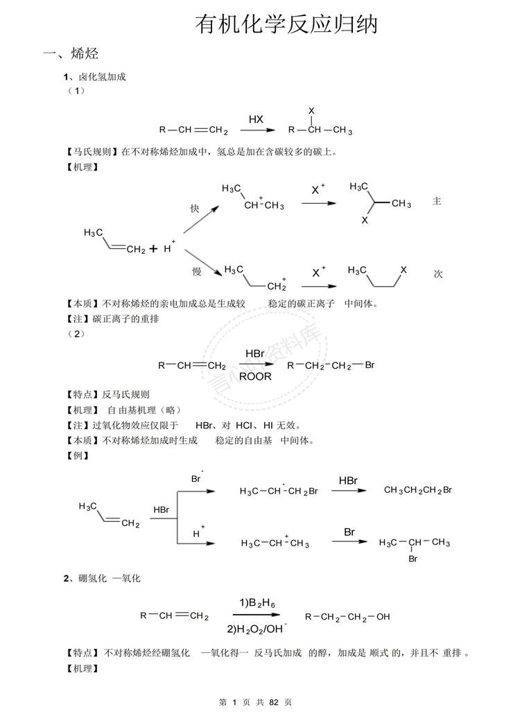 高中化学 | 有机化学反应归纳总结汇总-言心吖资料库