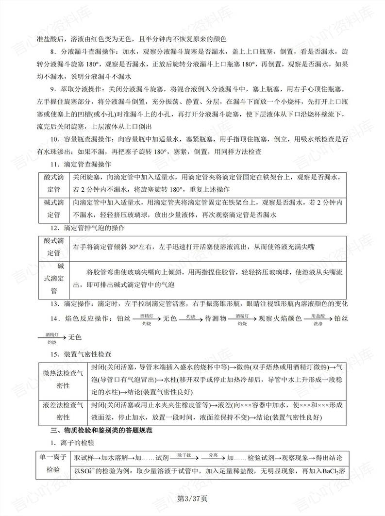 高中化学 | 实验简答题答题规范解题策略插图高中化学2