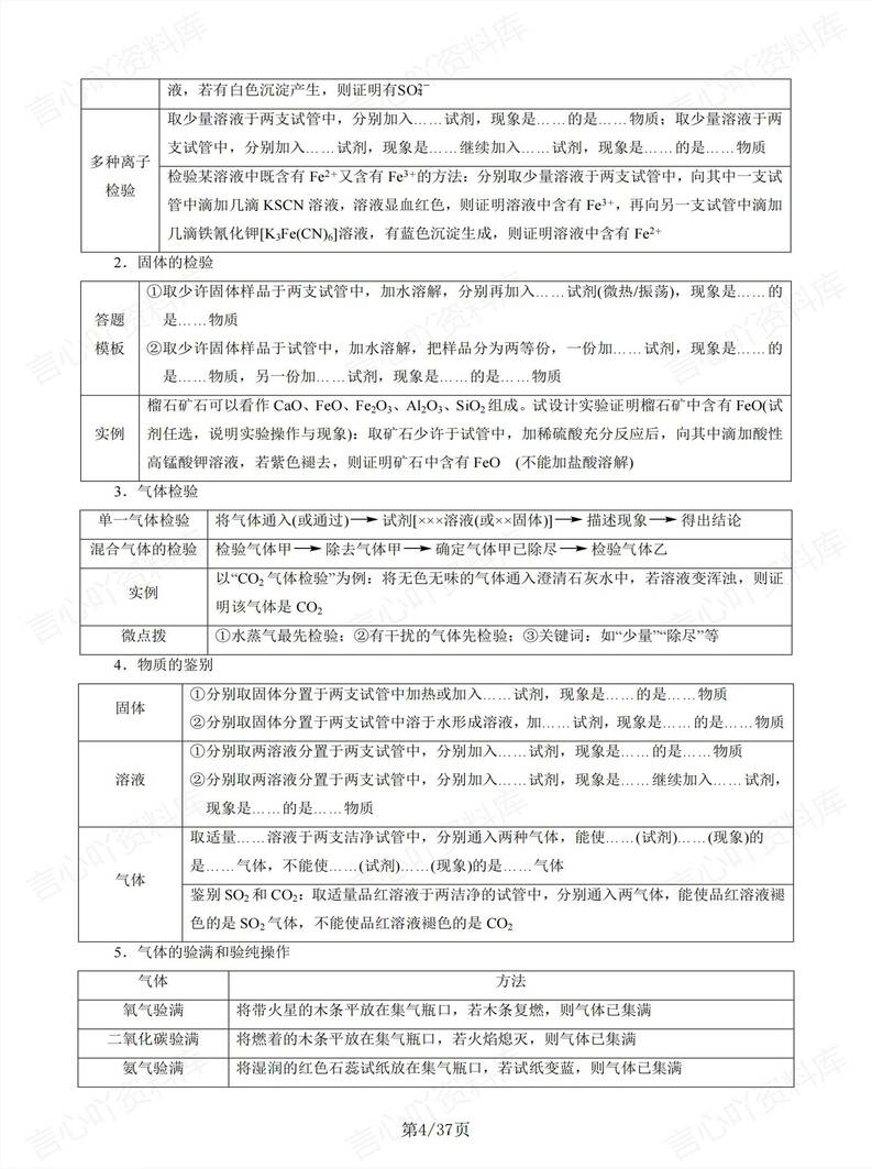 高中化学 | 实验简答题答题规范解题策略插图高中化学3