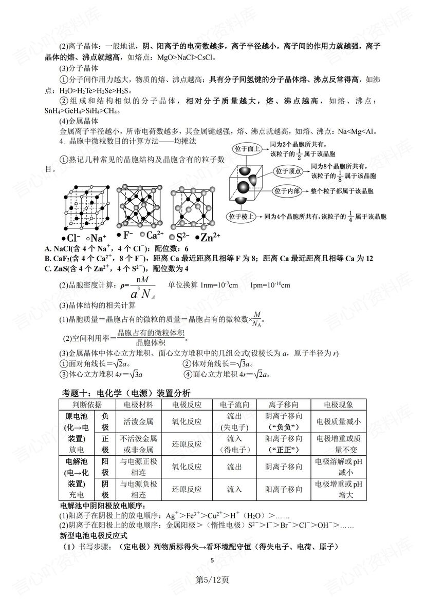 高中化学-2025高考三轮冲刺复习基础答题技巧插图高中化学4