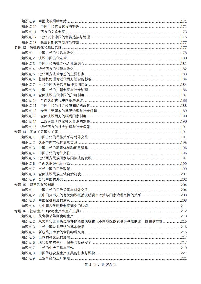 高中历史 | 19专题专题知识汇总复习清单插图高中历史3