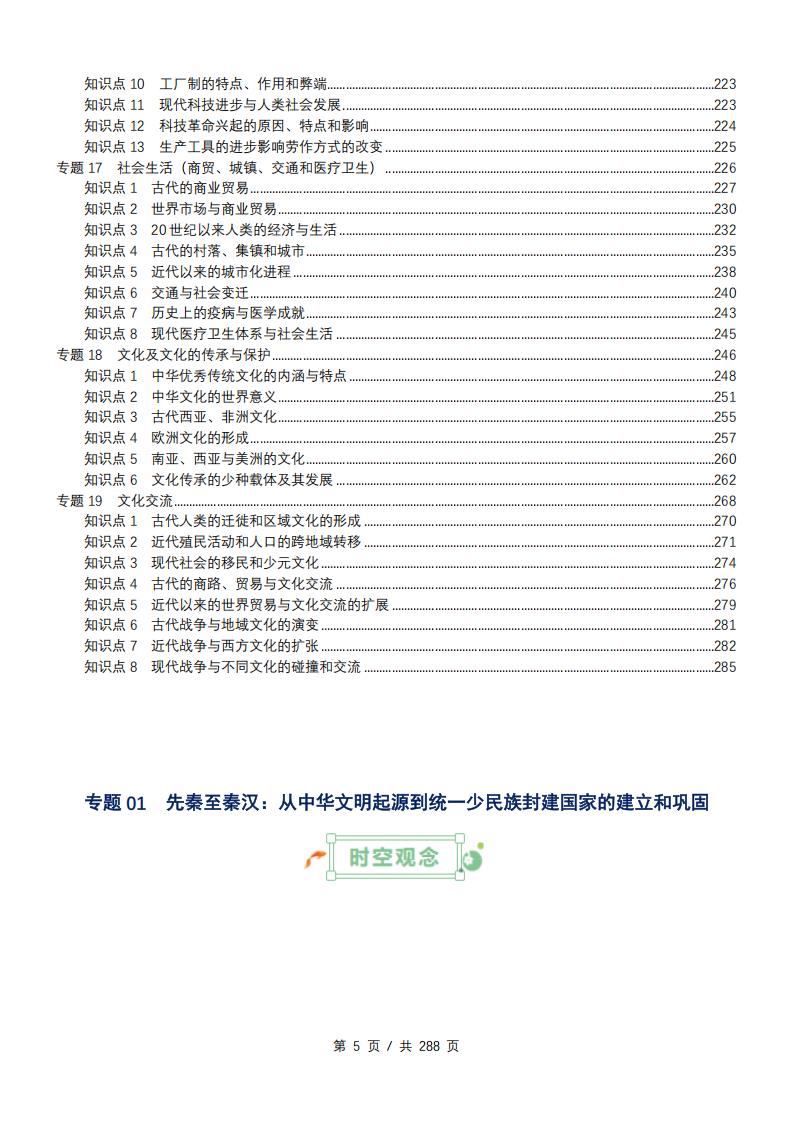 高中历史 | 19专题专题知识汇总复习清单插图高中历史4