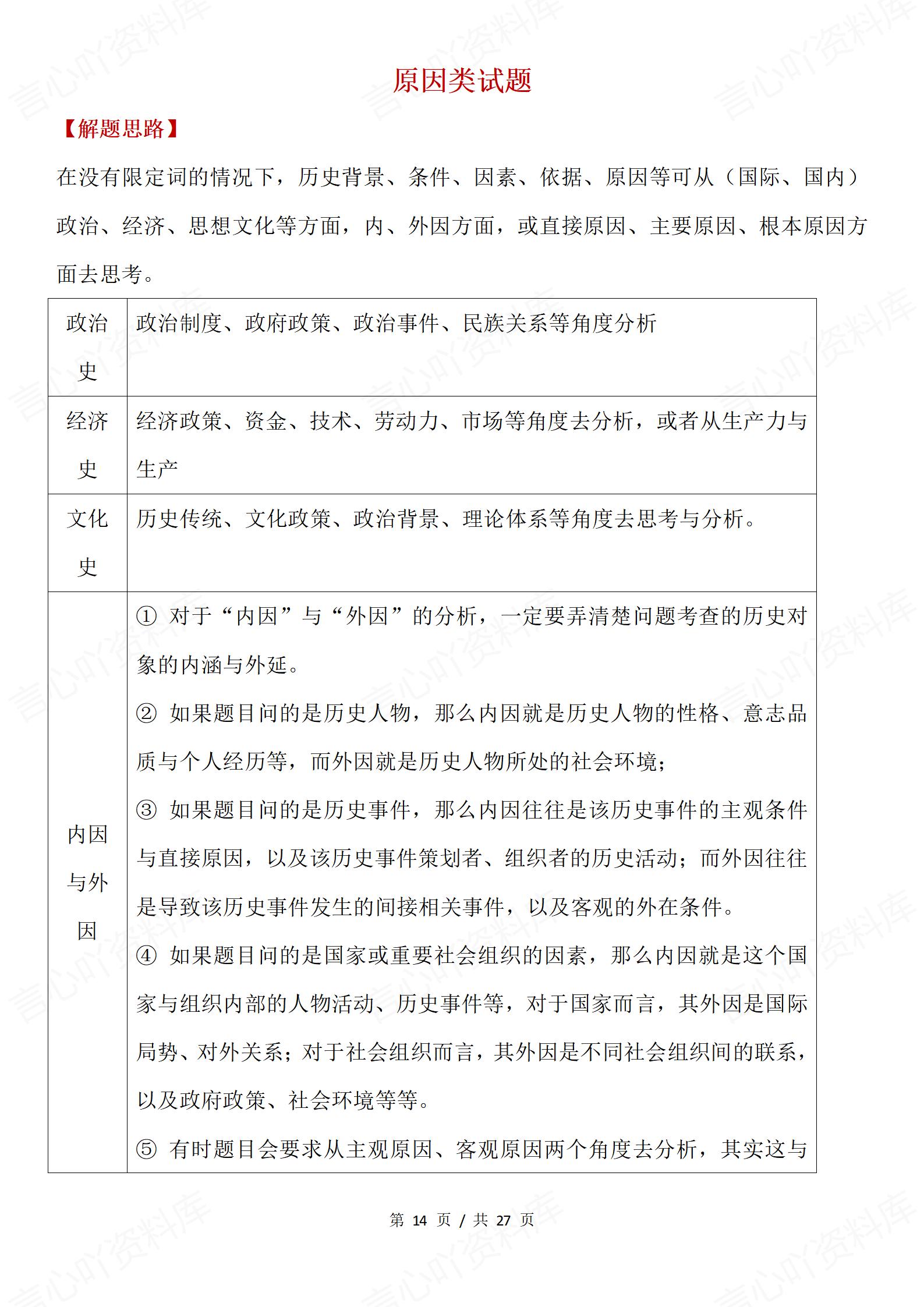 高中历史 | 高考主观题答题技巧术语归纳插图高中历史3