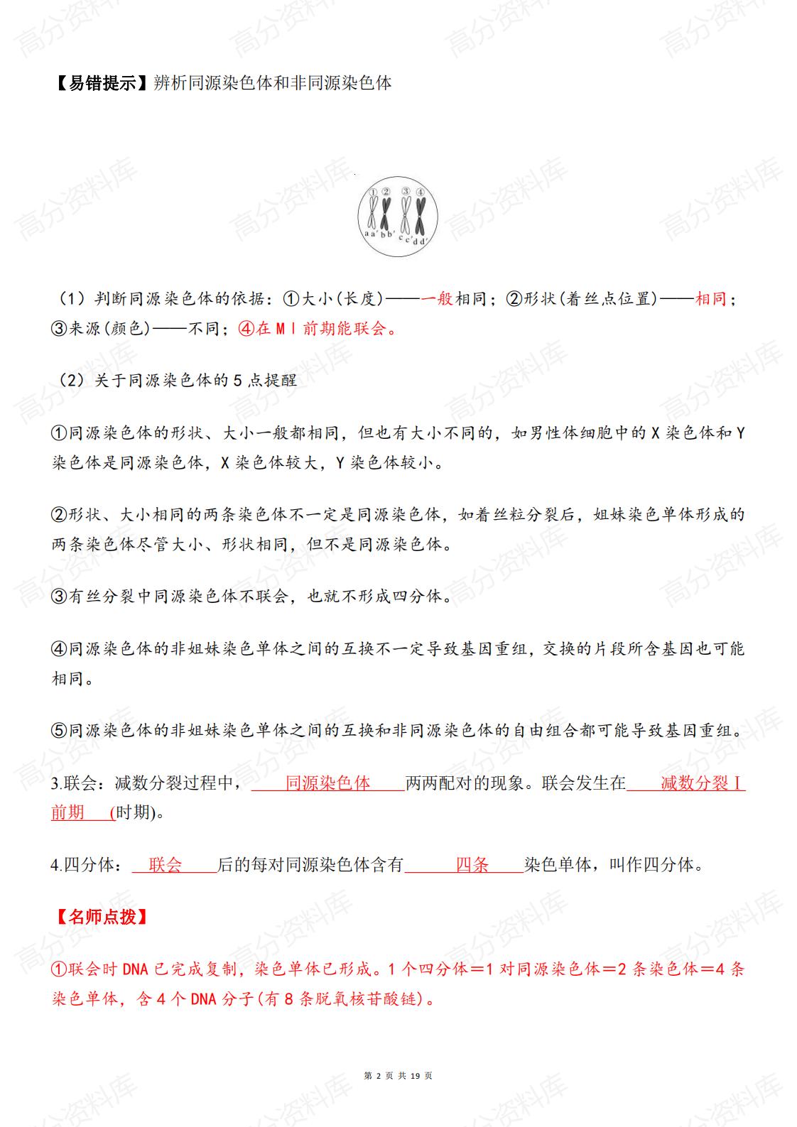 高中生物 | 减数分裂专题知识点总结梳理插图高中生物1