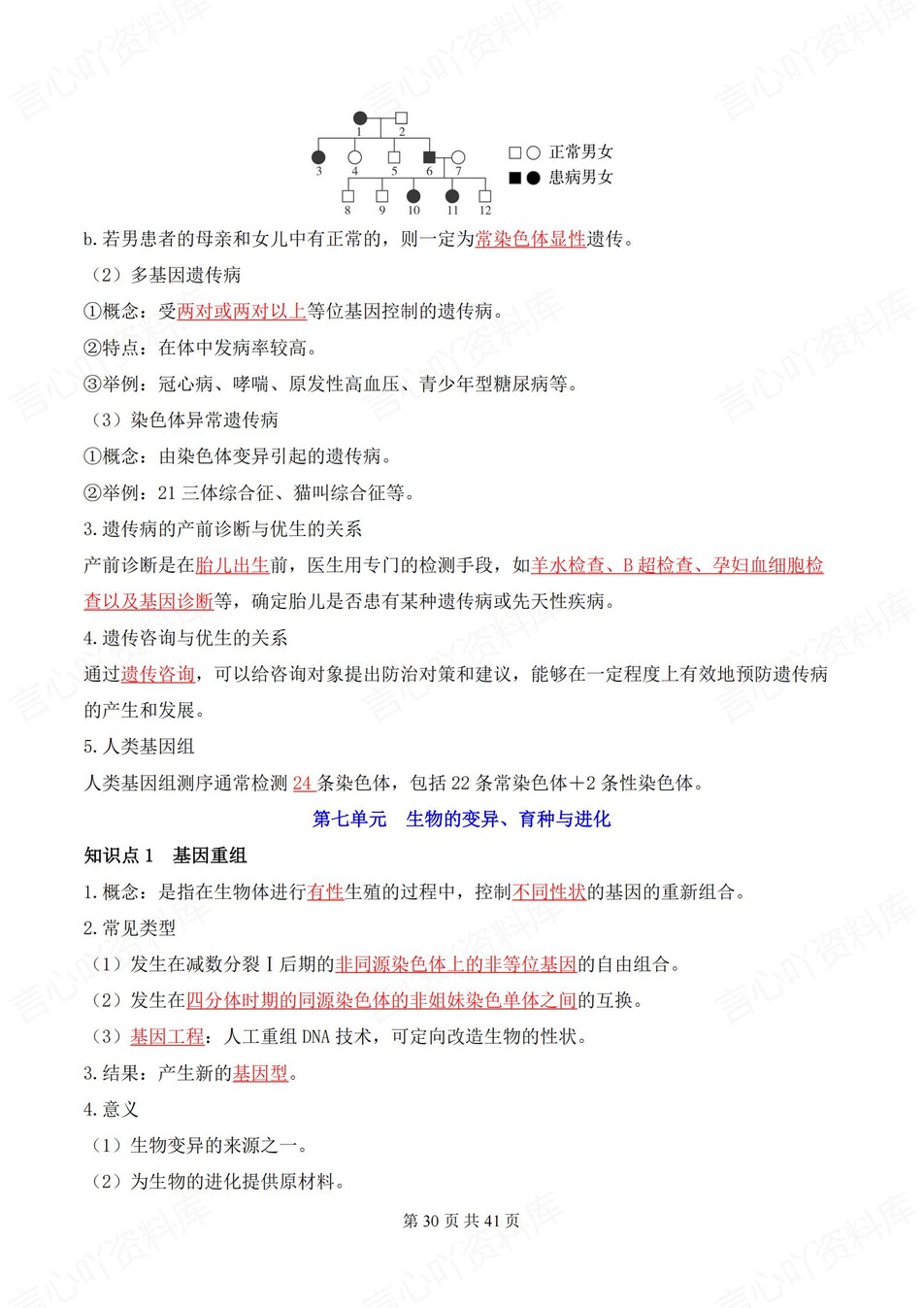 高中生物-合格考单元知识及实验汇总梳理插图高中生物6