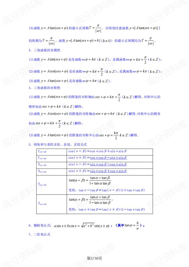 高中数学 | 高考复习基础知识分值考点汇总插图高中数学1