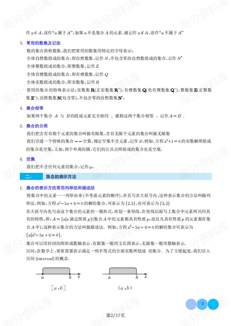 高中数学 | 集合专项专题考点归纳总结插图高中数学1