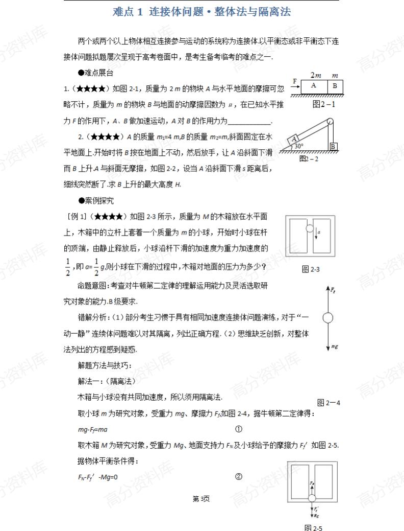 高中物理-2025高考物理攻克20大难点的锦囊妙计插图高中物理3