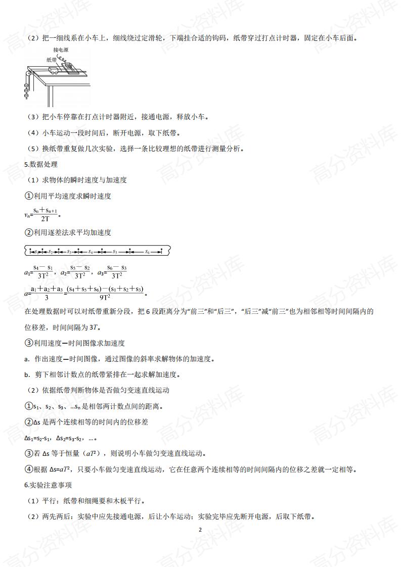 高中物理-2025届高考物理一轮复习实验详细讲解插图高中物理4