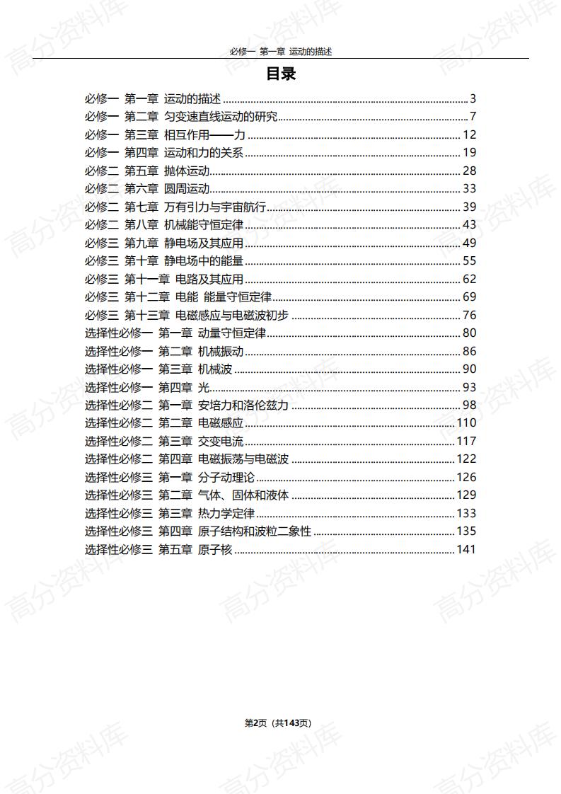 高中物理 | 高考复习全册逐章知识点梳理总结-言心吖资料库