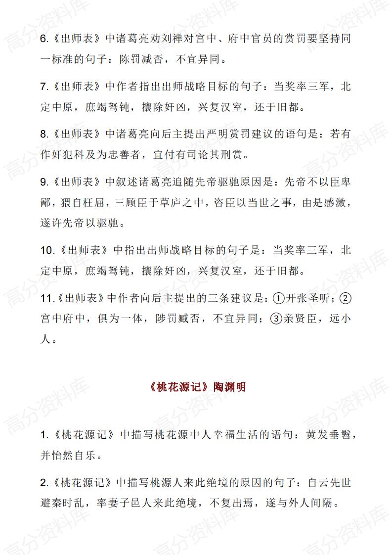 高中语文-高考古诗文理解性默写背诵插图高中语文4