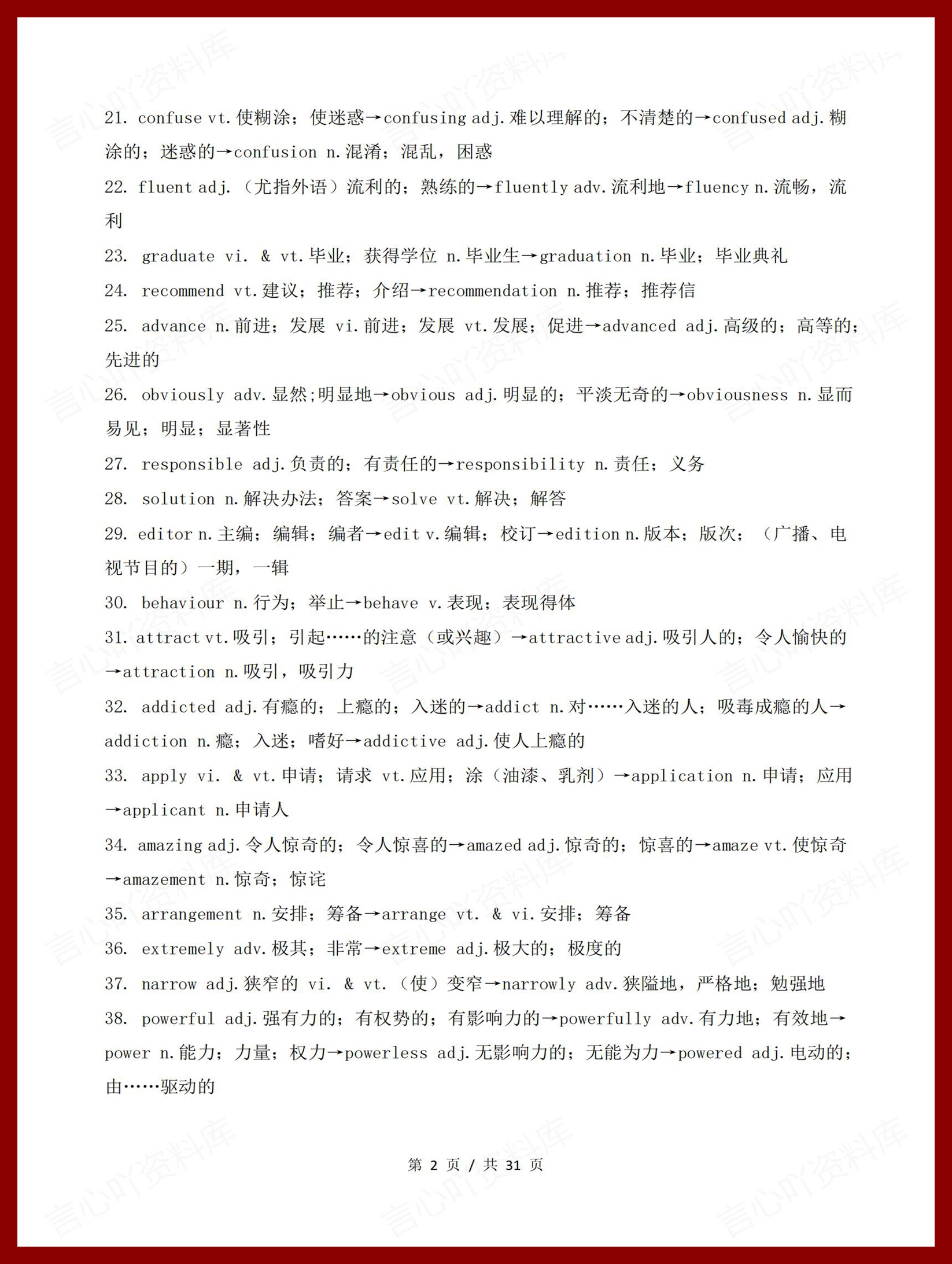 高中英语 | 512个高考英语派生词汇总归纳插图高中英语1