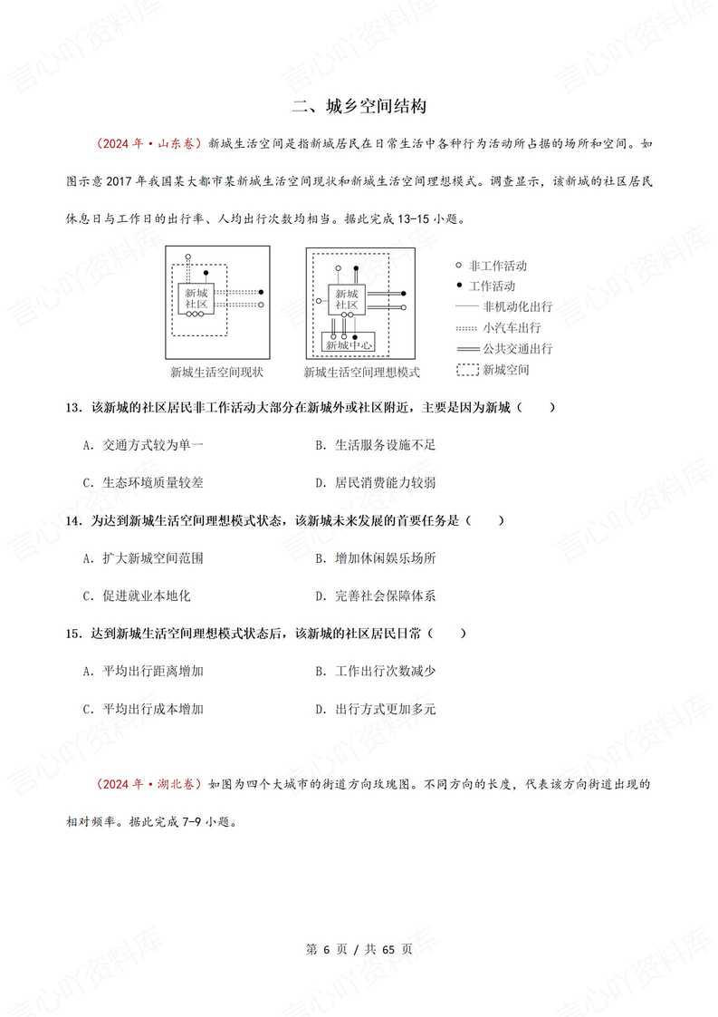 高中地理 | 历年高考真题人文地理专项汇编插图高中地理2