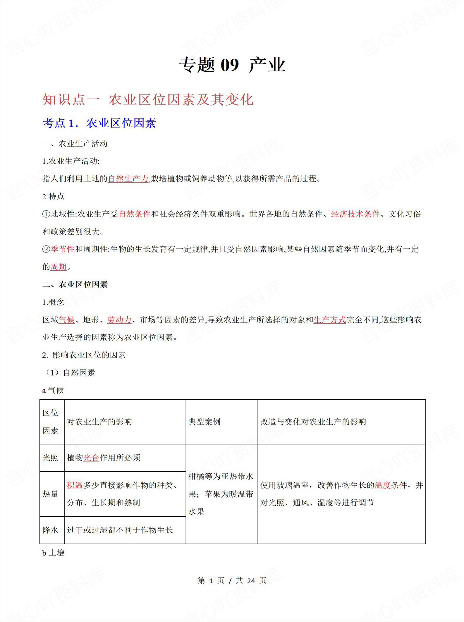 高中地理-学业水平合格考总复习知识梳理考点总结学业测试学考会考选考插图高中专题专项7