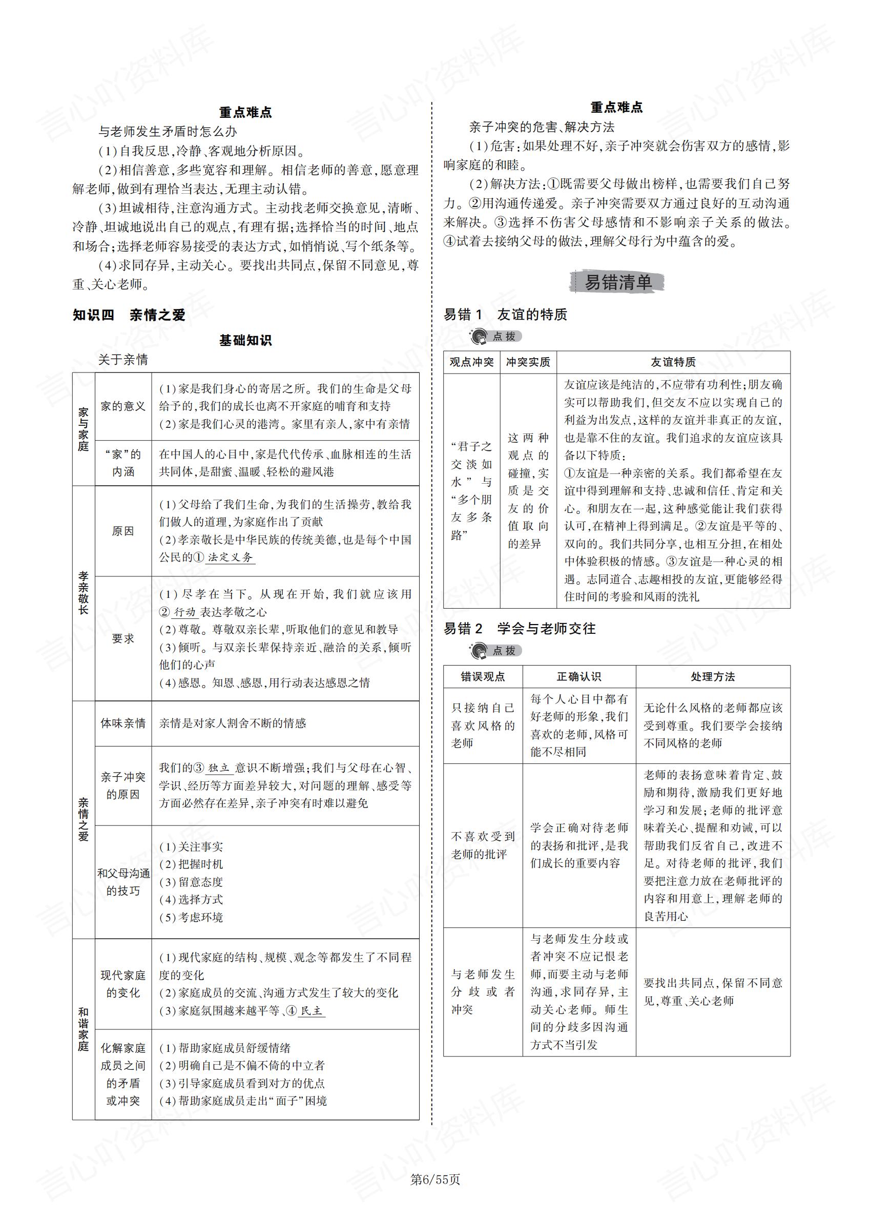 初中道法-中考总复习专题知识要点及备考各类题型方法技巧提升插图初中道法5