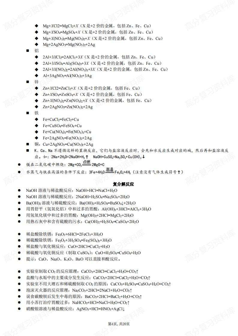 初中化学-重点难点梳理插图初中化学3