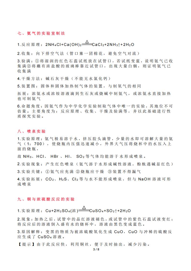 高中化学-高考常考的20个教材实验精细总结插图高中化学2