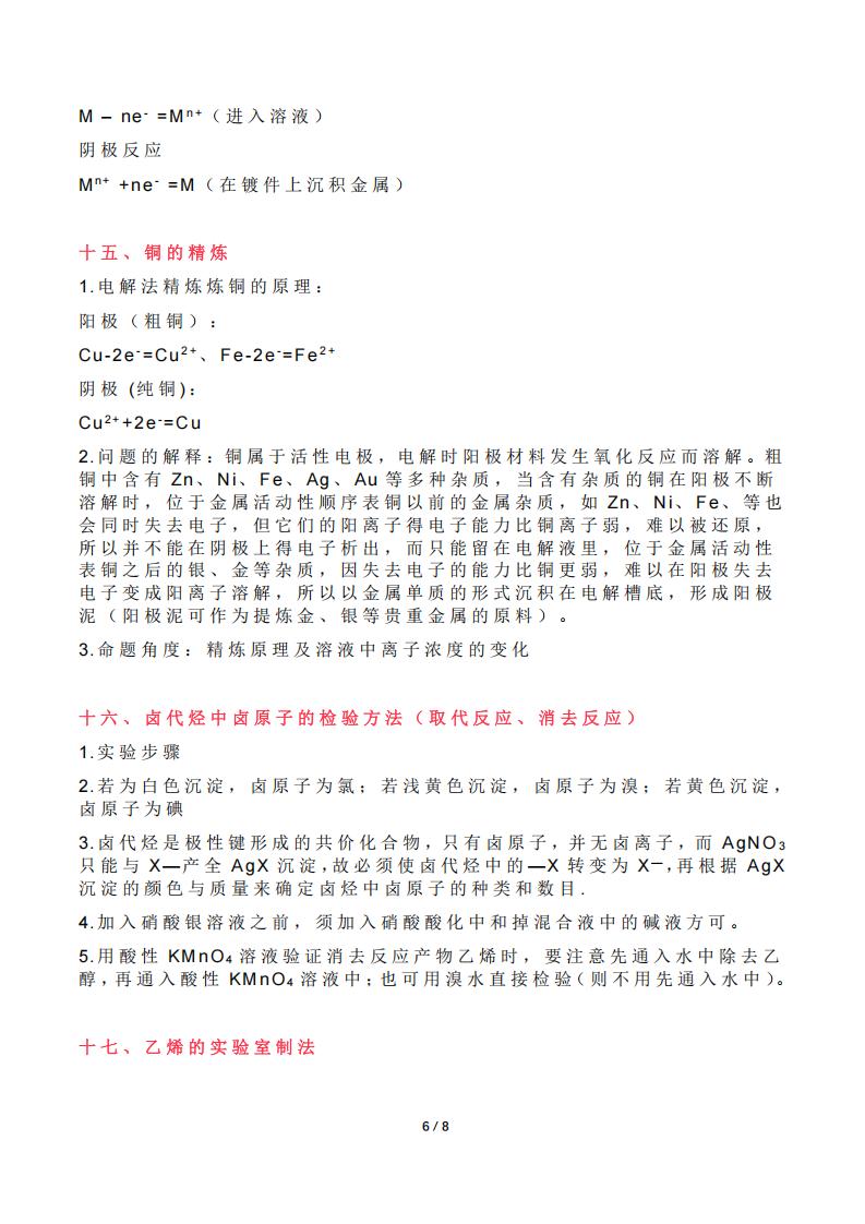 高中化学-高考常考的20个教材实验精细总结插图高中化学5