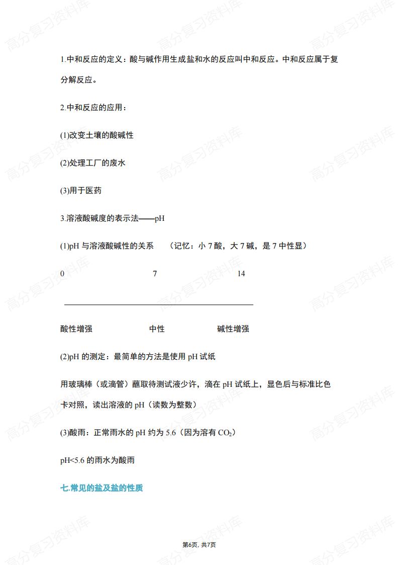 初中化学-酸碱盐知识点总结（人教版）插图初中化学5