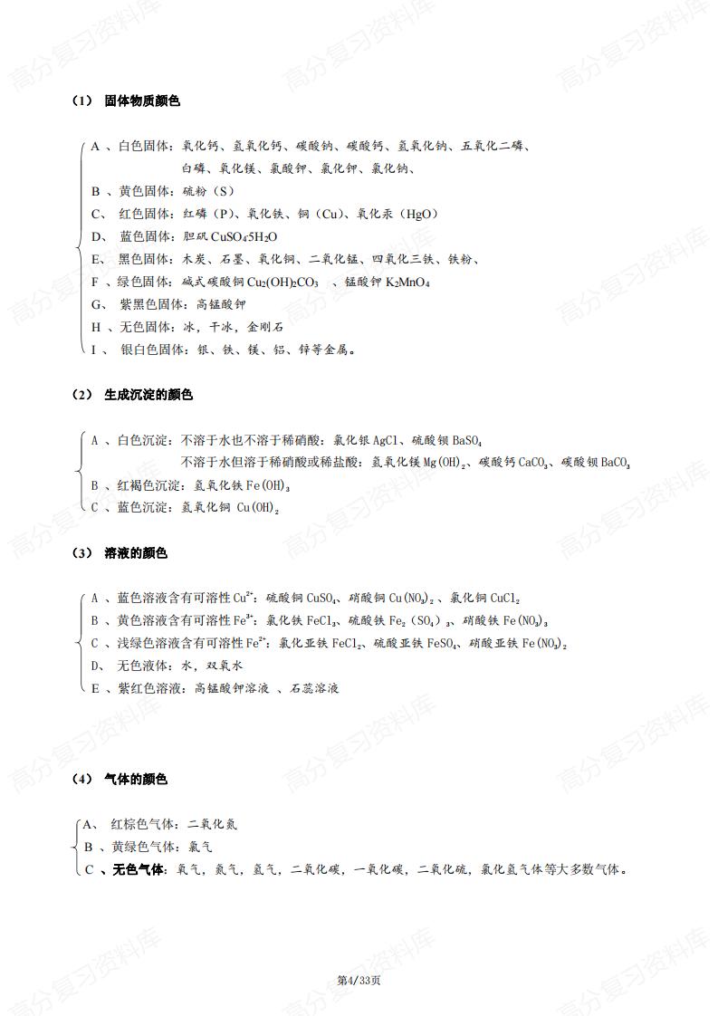 初中化学-中考必背初中化学知识点总结归纳插图初中化学3