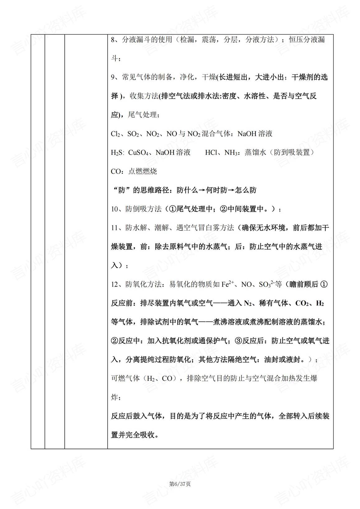 高中化学-2025届新高考化学试题常考知识点与方法逐题总结插图高中化学5