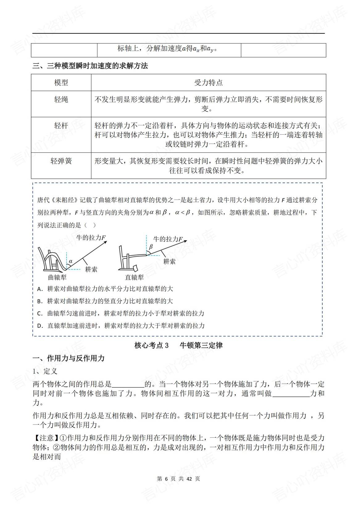 高中物理-2025高考物理《运动和力的关系》专题训练（含答案解析）插图高中物理5