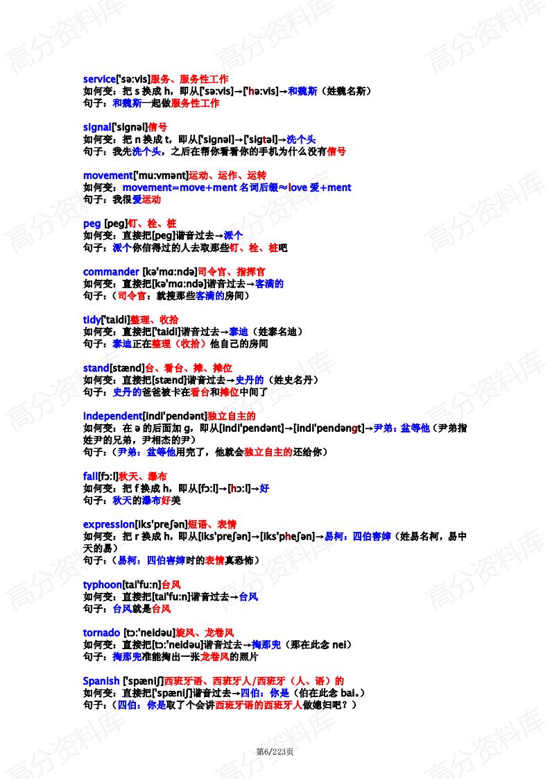 高中英语-高中单词谐音记忆插图高中英语5