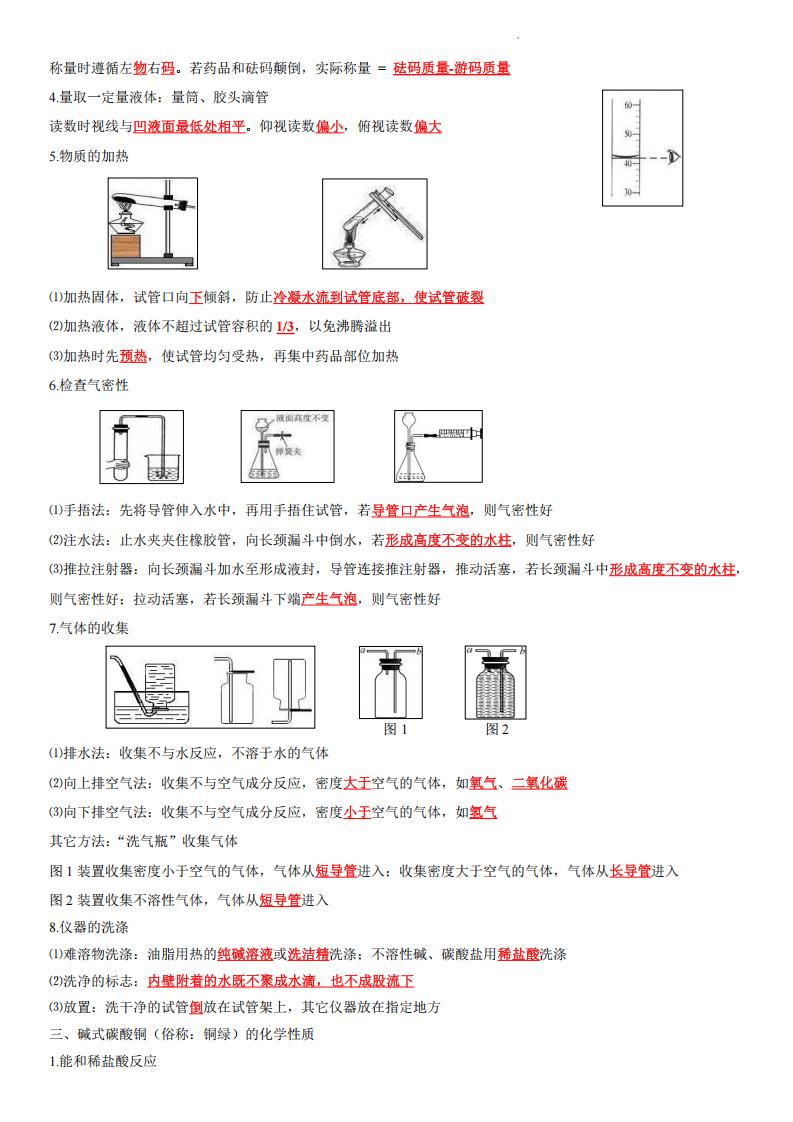 初中化学-2024版新教材沪教版九年级上册化学知识点清单插图初中化学2