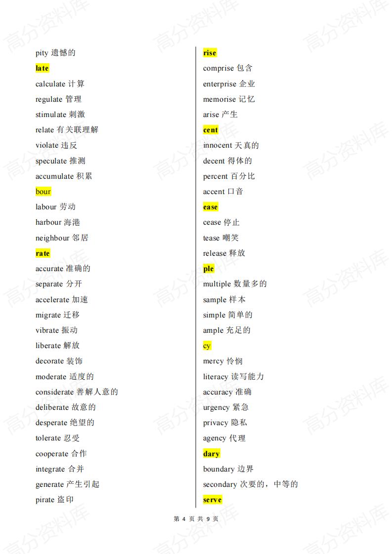 高中英语-高频形近词速记清单插图高中英语3