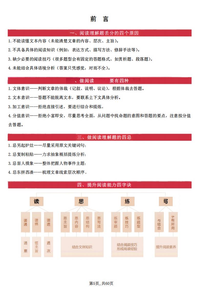 初中语文-现代文阅读理解答题技巧阅读公式插图初中语文3