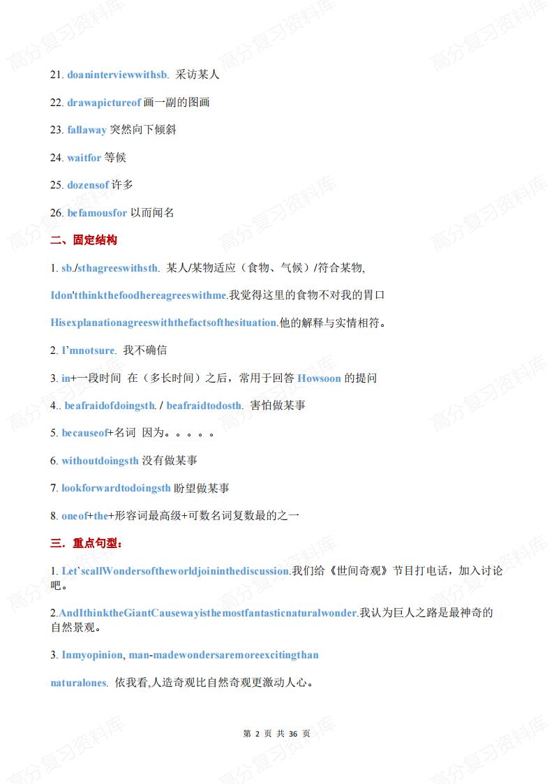 初中英语-外研版9年级初三上册知识点总结插图初中英语1