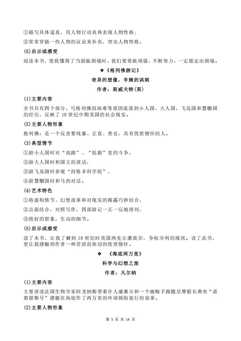 初中语文-20本名著导读精华内容集锦汇编插图初中语文4