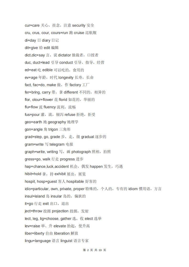 初中英语-2025中考英语词根词缀专项复习插图初中英语1