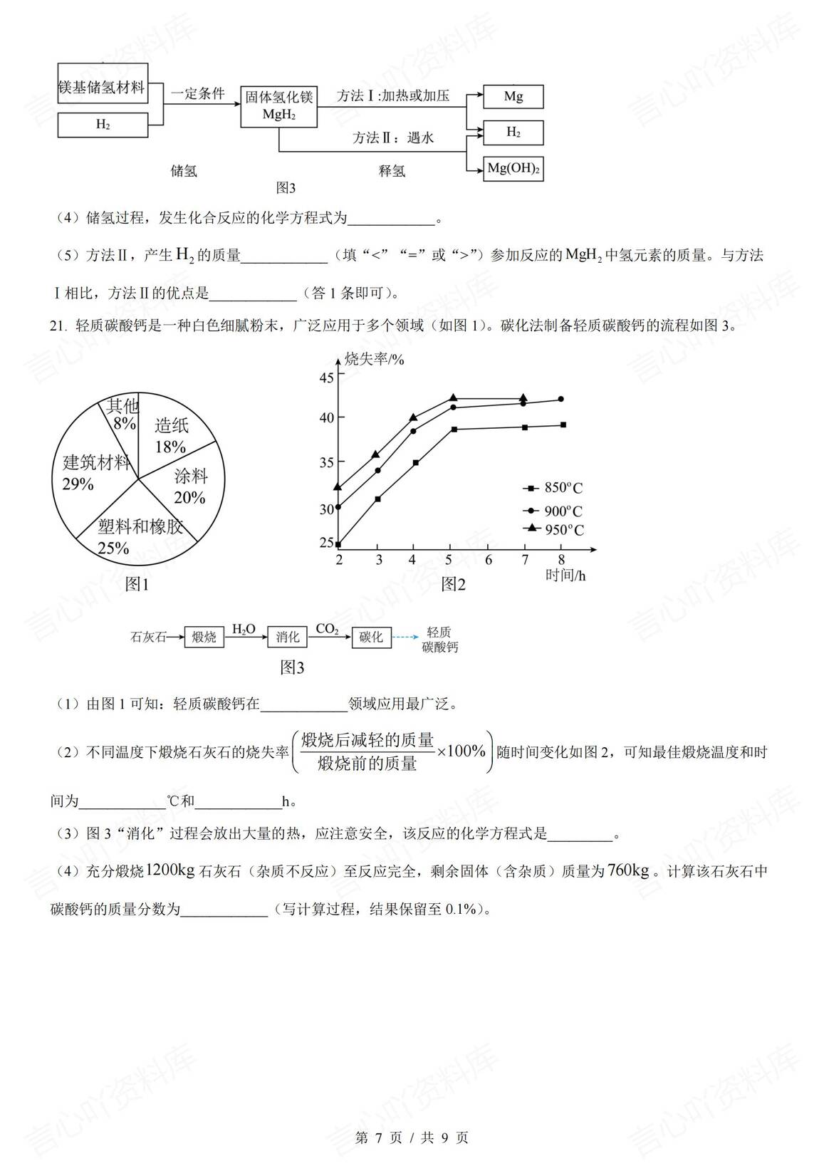初中化学-2025年初中学业水平摸底模拟化学试卷（含答案）插图初中化学6