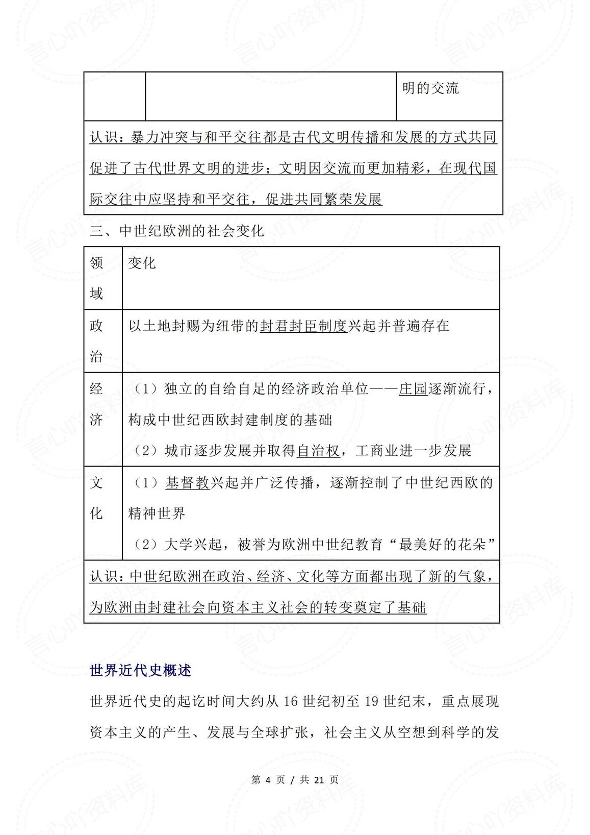 初中历史-2025中考大单元大概念整合之世界古代史、近代史插图初中历史3
