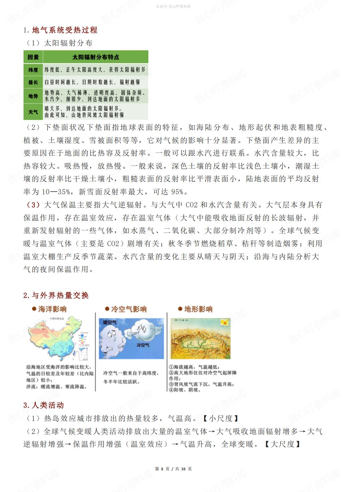 高中地理-33个要点合集插图高中地理7