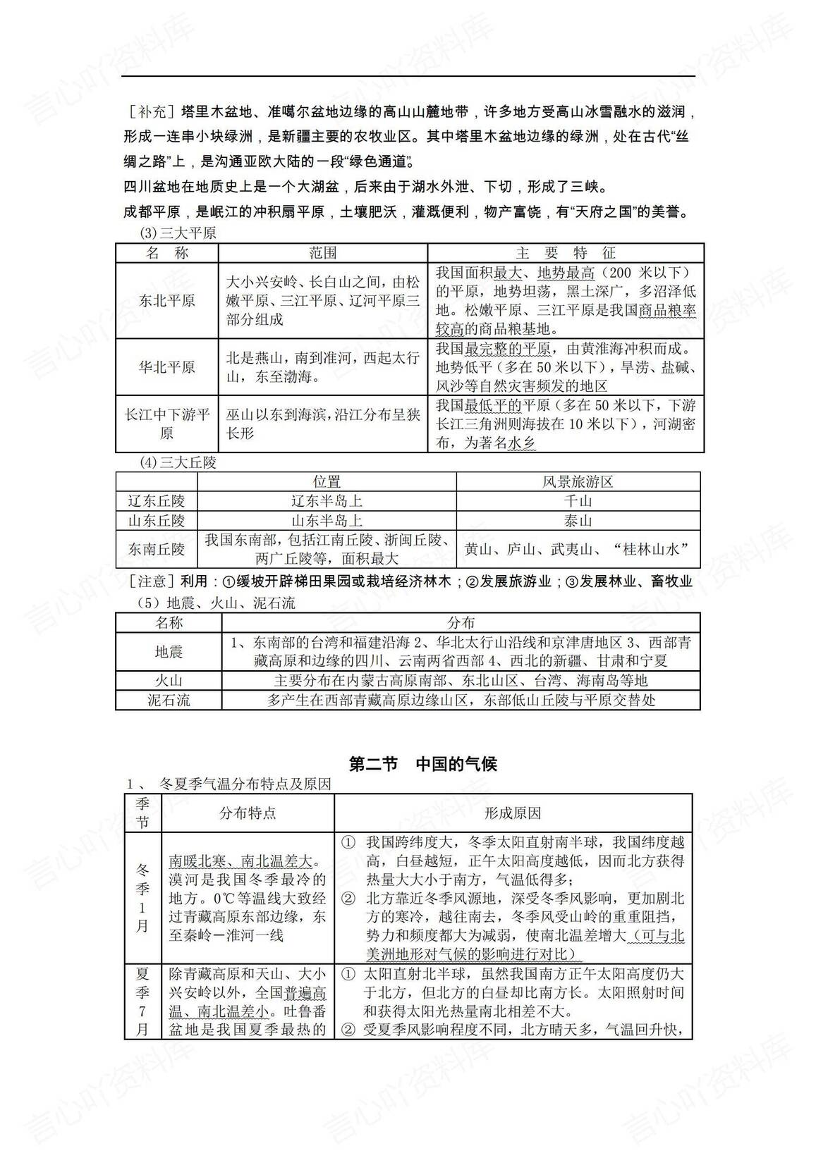 高中地理-高考中国地理复习笔记插图高中地理3