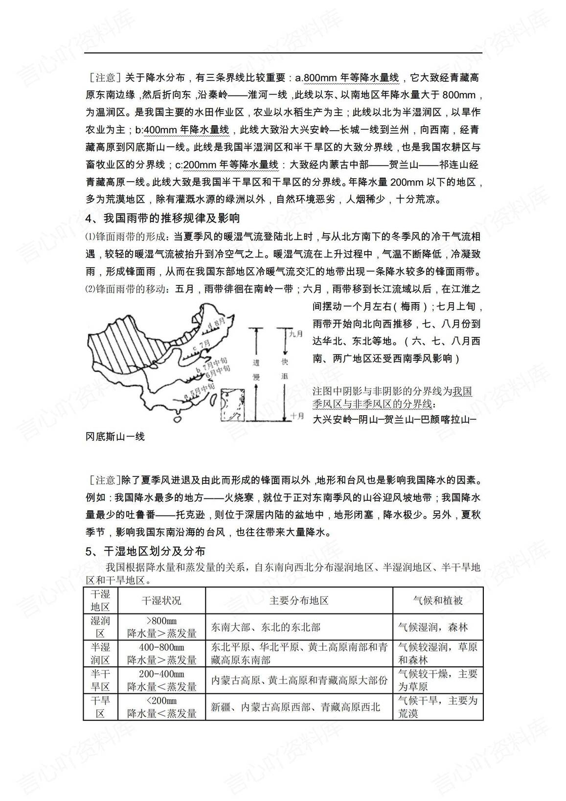 高中地理-高考中国地理复习笔记插图高中地理5