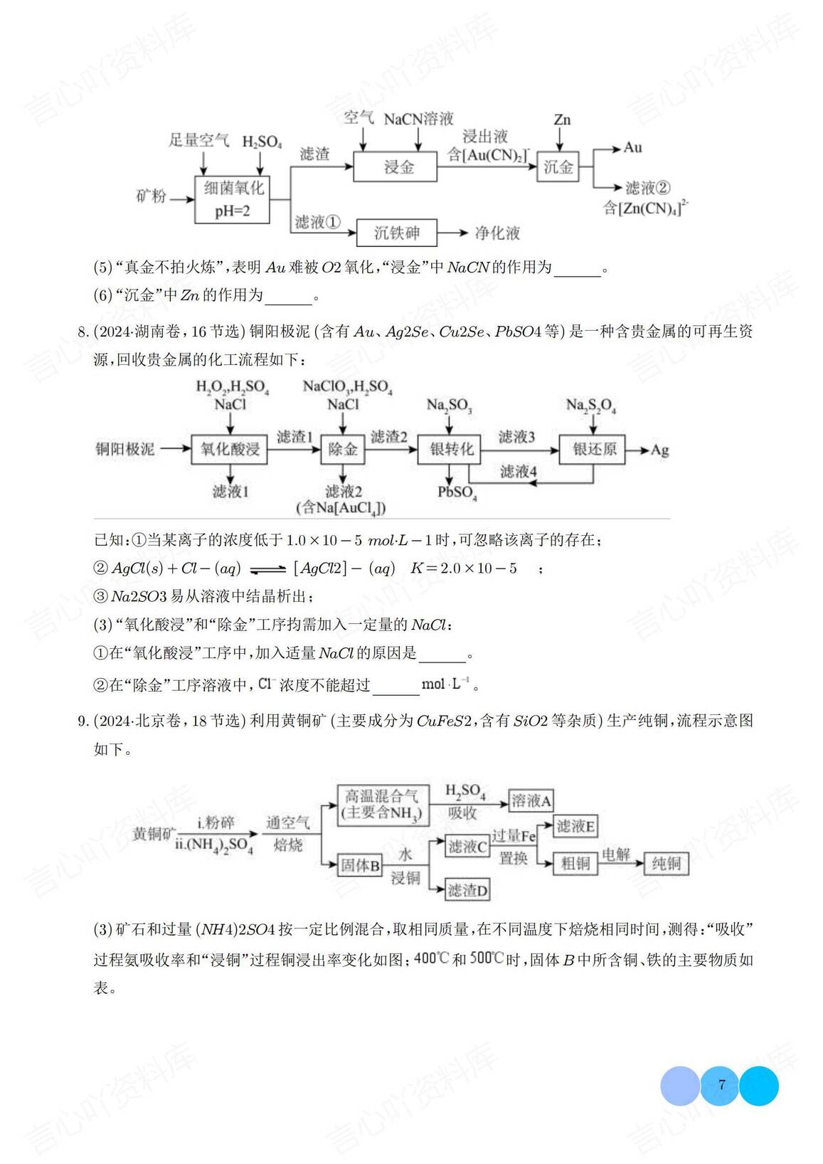 高中化学-化学工艺流程（学生教师版）插图高中化学6