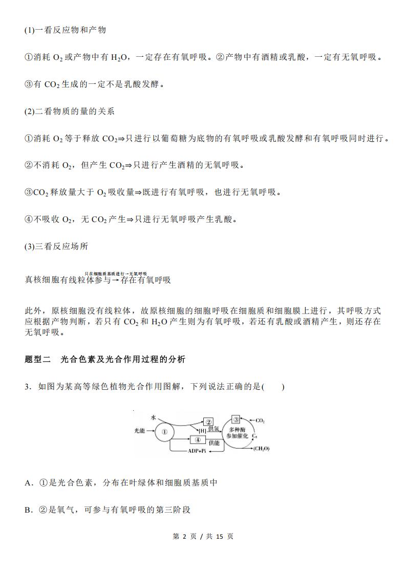 高中生物-光合呼吸高频题型分析插图高中生物1