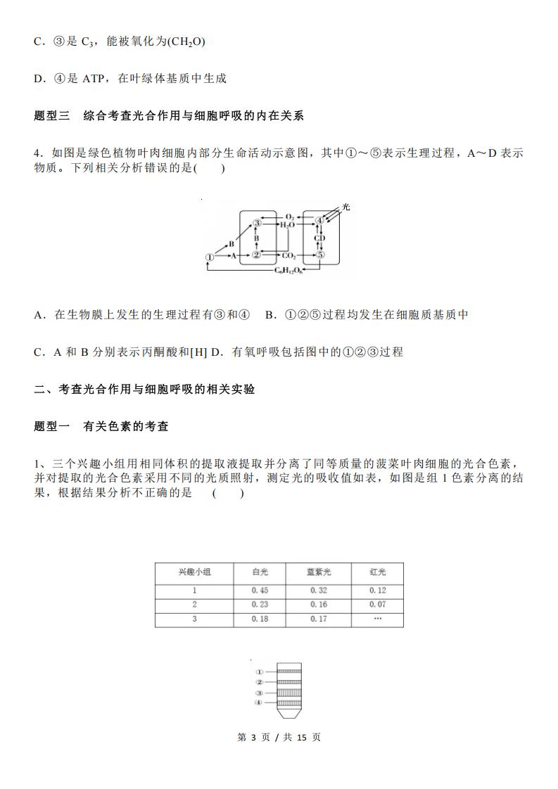 高中生物-光合呼吸高频题型分析插图高中生物2