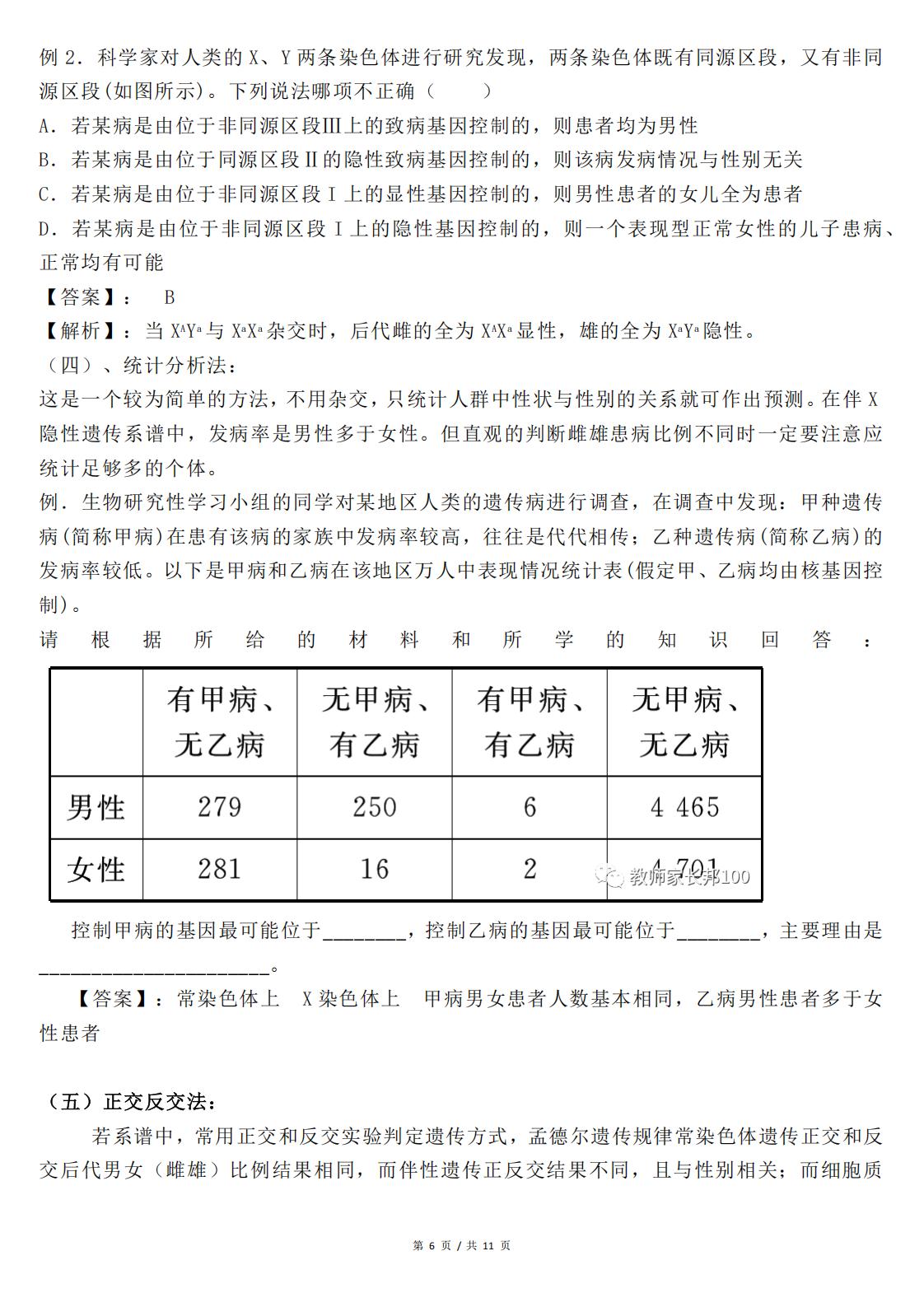 高中生物-遗传家族图谱和遗传实验快速解题技巧插图高中生物5