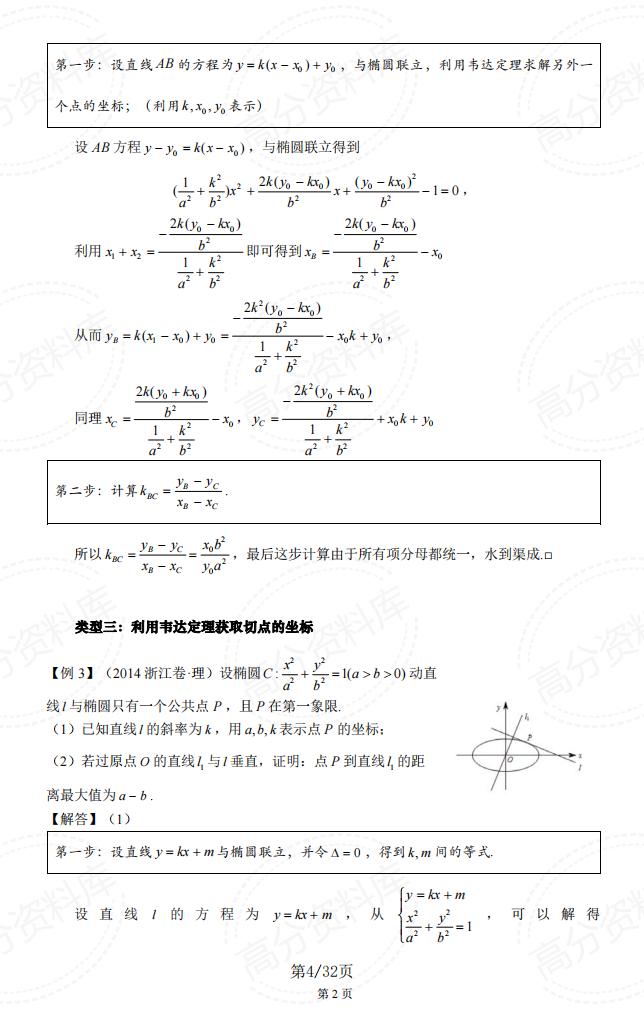 高中数学-解析几何11大类典型题型插图高中数学3