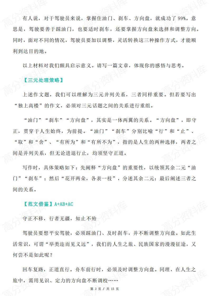 高中语文-三元思辨作文基本模式插图高中语文2