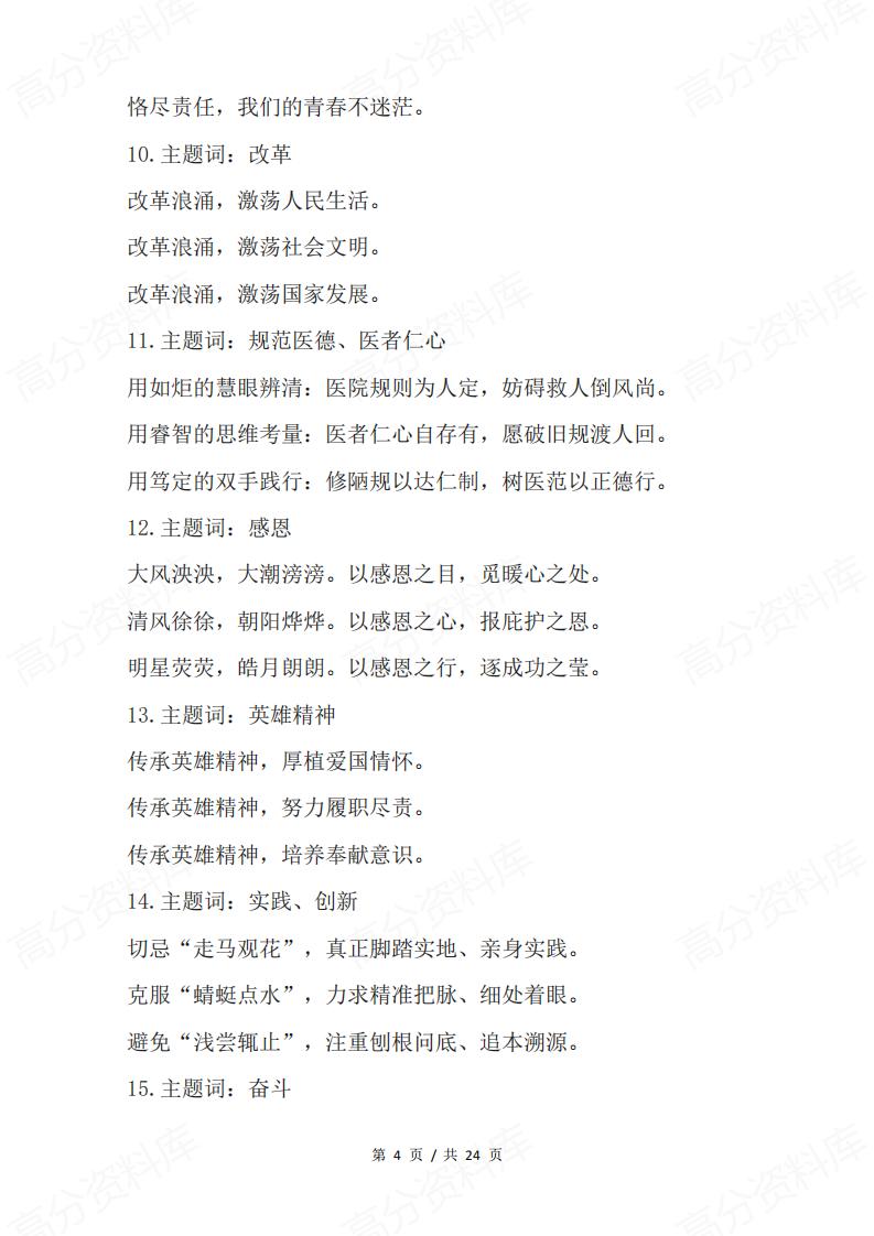 高中语文-86个主题议论文作文分论点插图高中语文3